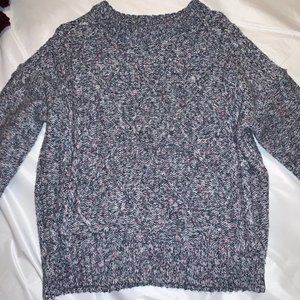 Time and Tru- Women's (S) Navy/Pink Marbled sweater